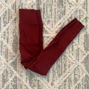 COPY - Fabletics deep red SculptKnit leggings, size medium long